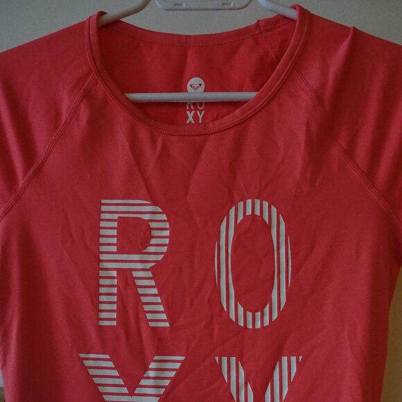 Roxy rashguard t-shirt tee swim swimwear peach short-sleeve S SM Small - Picture 2 of 10